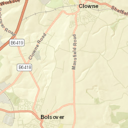 Markland Lane, Worksop, Derbyshire S80 Street Map