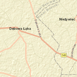 Dębowa Łąka Street Map