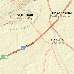 Mtsensk Street Map