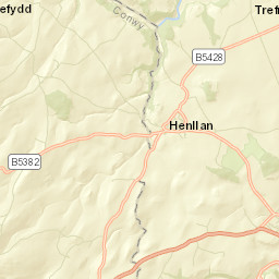 Henllan Street Map