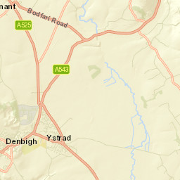 A525, Denbigh, Denbighshire LL16 5TL, UK Street Map