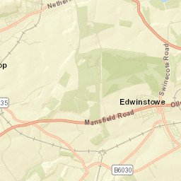 Edwinstowe Street Map