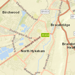 Bracebridge Heath Street Map