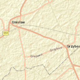 Unisław Street Map