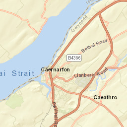 8 Castle Ditch, Caernarfon, Gwynedd LL55 Street Map