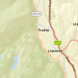 B5106, Trefriw, Conwy LL27, UK Street Map