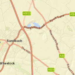 Sandbach Street Map