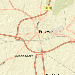 Pritzwalk Street Map