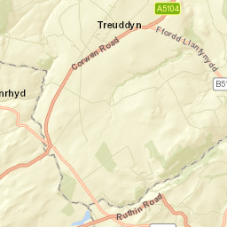B5101, Wrexham, Flintshire LL11, UK Street Map