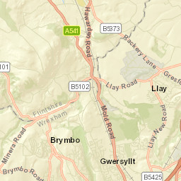 Caergwrle Street Map