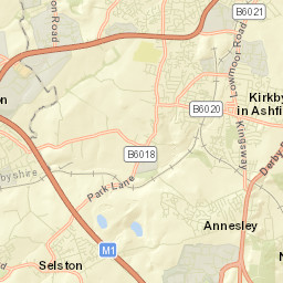 Kirkby in Ashfield Street Map