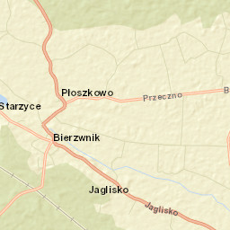 Bierzwnik Street Map