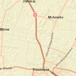 Przasnysz Street Map