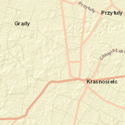 Krasnosielc Street Map