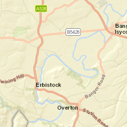 Overton Bridge, Wrexham LL13, UK Street Map