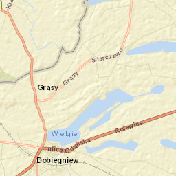 Dobiegniew Street Map