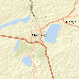 Chodzież Street Map