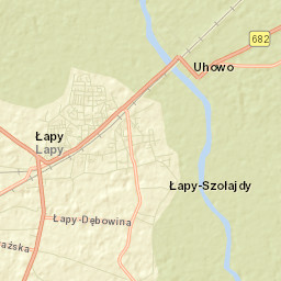 Łapy Street Map
