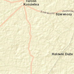 Turośń Kościelna Street Map