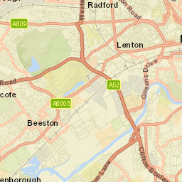 Nottingham, uk Street Map