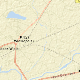 Krzyż Wielkopolski Street Map