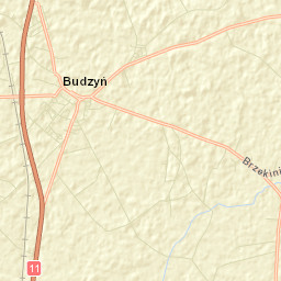 Budzyń Street Map