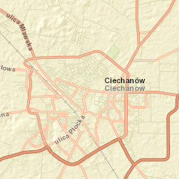 Powiat ciechanowski Street Map