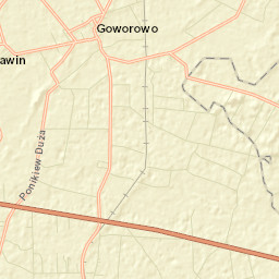 Goworowo Street Map