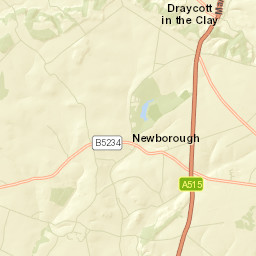B5234, Burton-on-Trent, Staffordshire Street Map