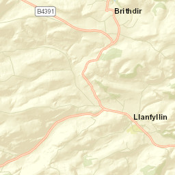 Llanfyllin Street Map
