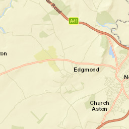 Longford Road, Newport, Telford and Wrekin Street Map