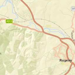 Rugeley Street Map