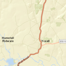 Yoxall Street Map