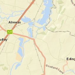 Barley Green Lane, Staffordshire, UK Street Map