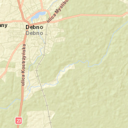 Dębno Street Map