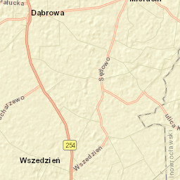 Dąbrowa Street Map