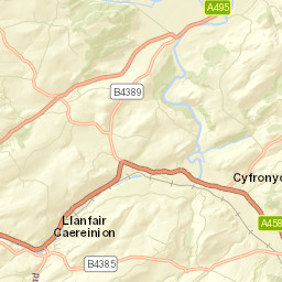 A495, Meifod, Powys SY22, UK Street Map