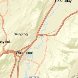 A483, Welshpool, Powys SY21, UK Street Map