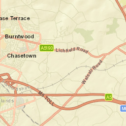 Burntwood Street Map