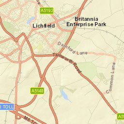 Lichfield, uk Street Map