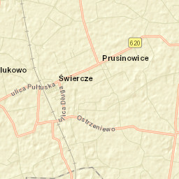Świercze Street Map