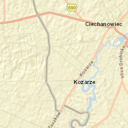 Ciechanowiec Street Map