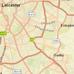 Leicester, uk Street Map