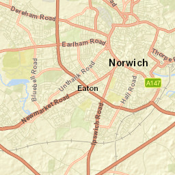 Norwich, uk Street Map