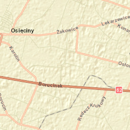 Osięciny Street Map