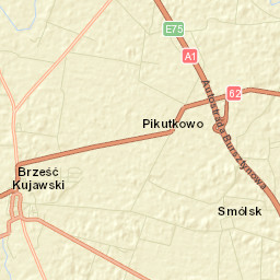 Brześć Kujawski Street Map