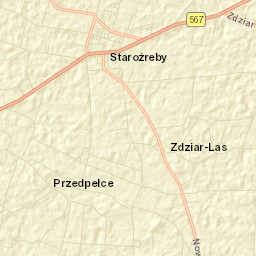 Staroźreby Street Map