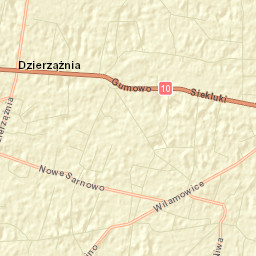 Dzierzążnia Street Map