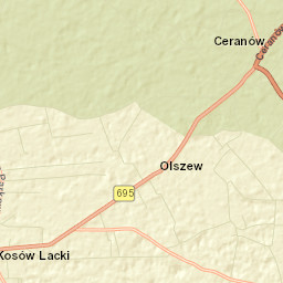 Ceranów Street Map