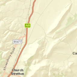 Church Stretton Street Map